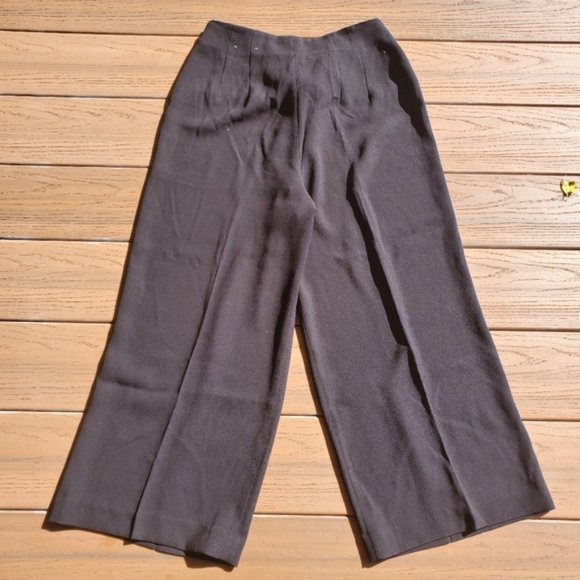 Express High Rise Cropped Culottes Pants Preppy Tie Waist Work Office Wide Leg 6 - Picture 5 of 9